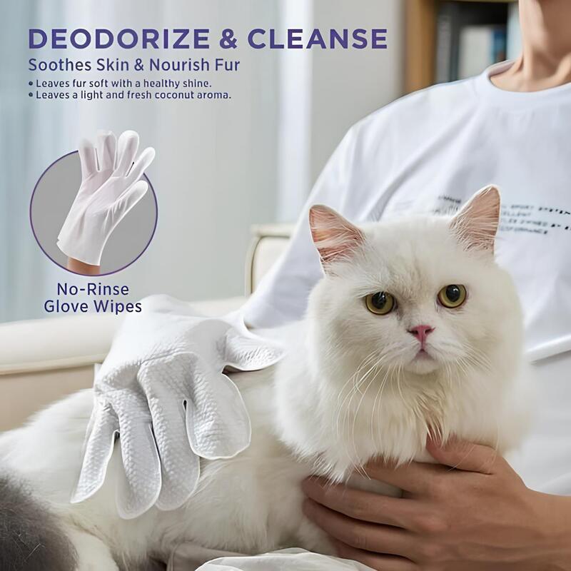 🐾 Loving Pet Glove Wipes: Safe Clean 🌿