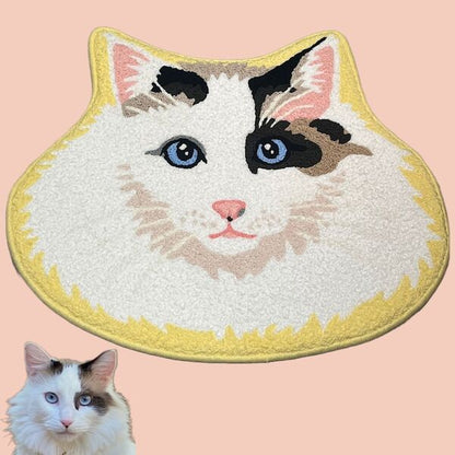 Custom Pet Portrait Rug - Cartoon Design, Perfect for Home Decor