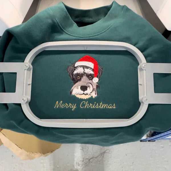 🔥 2024 Hot Sale 🎁 - Custom Embroidered Pet Portrait Christmas Jumper Sweatshirt Hoodie T-shirt