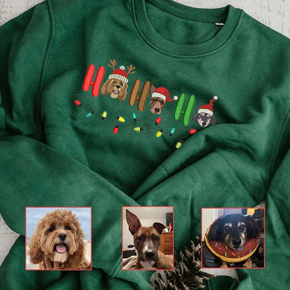 🔥 Hot Sale 25% OFF 🎁 Custom Embroidered Pet T-Shirt, Sweatshirt & Hoodie – Personalized Gift with 3 Pets Design for Holiday Season