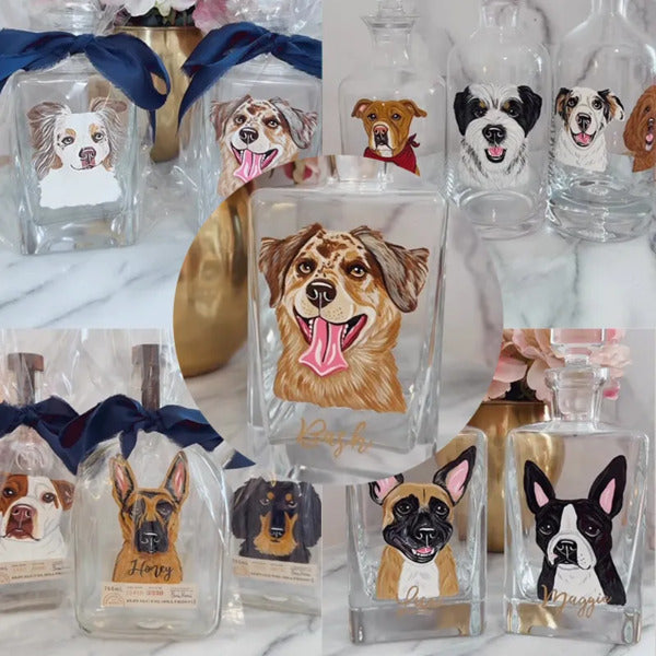 🔥 Hot Sale 40% off 🔥- Custom Whiskey Bottles with Pet Portraits